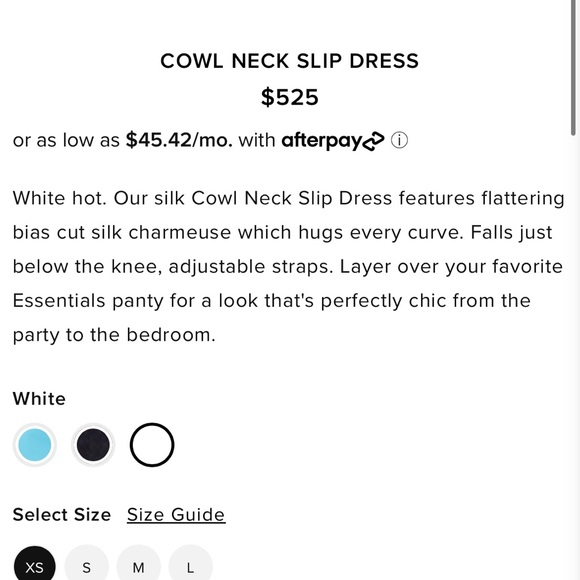 Fleur du Mal - Cowl Neck Slip Dress - XS - Picture 5 of 7